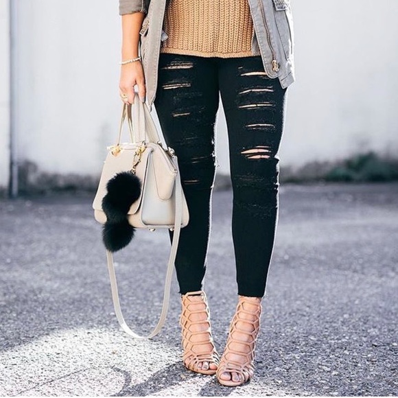 NIB Caged Wrapped Chunky Heel Booties - Picture 3 of 5